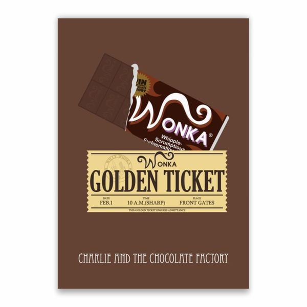 Wonka Golden Ticket Poster - A1