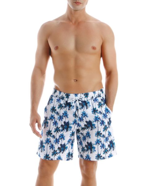 Olive Tree - Mens Board Shorts Swim &amp; Beachwear - Blue Coconut Tree