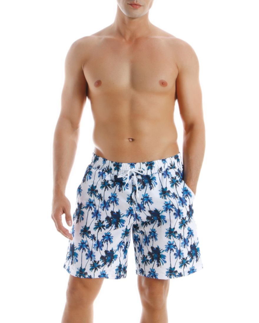 Olive Tree - Mens Board Shorts Swim & Beachwear - Blue Coconut Tree ...