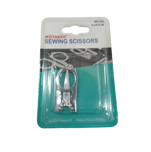 Motarro Stainless Steel Folding Scissors - Compact For Travel &amp; Sewing Kit