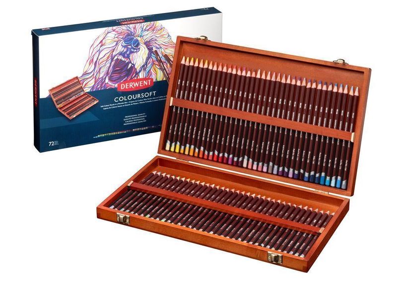 Derwent: Coloursoft Wooden Box - 72 Colours