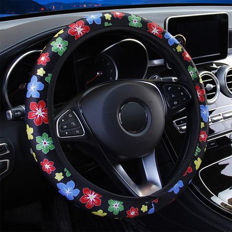  Pensura Vintage Daisy Flower Printed Steering Wheel Cover  Automotive Steering Car Covers Universal 15 Inch Car Accessories Women  Girls Gift : Automotive