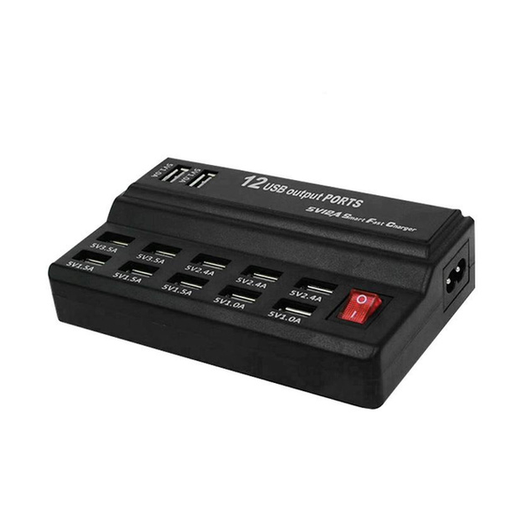 12 Port USB Charging Station for Smartphones &amp; Tablets and other
