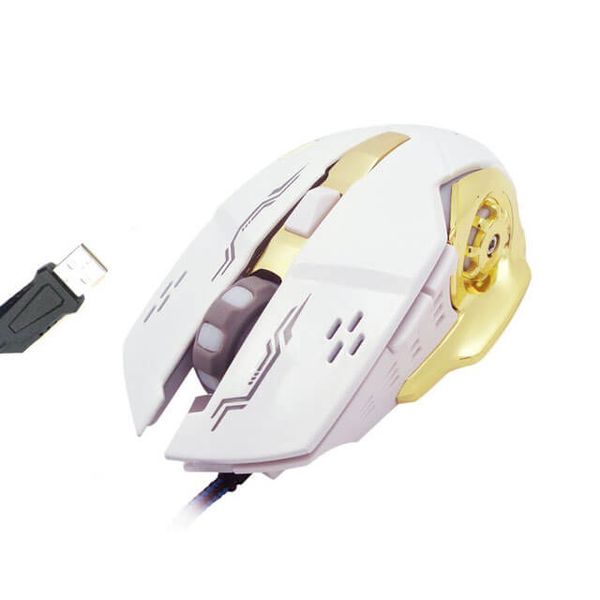 DW JITE-09 Wired RGB Gaming Mouse White