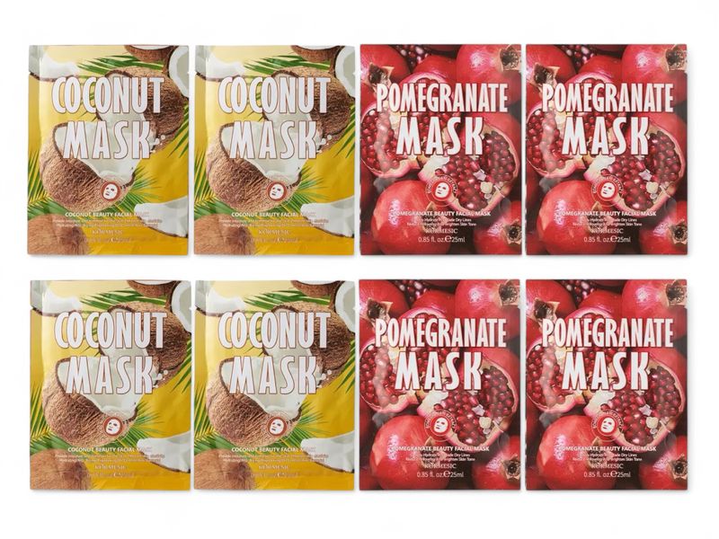 Kormesic Coconut Pomergranate Facial Sheet Masks Moisturizing Brightening
