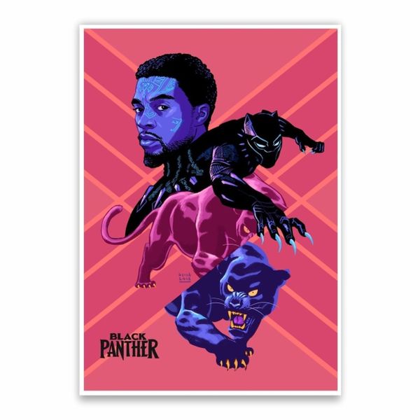 Black Panther Pink Poster - A1