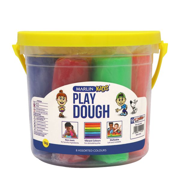 Marlin Kids -1kg 8 Assorted Colours Play Dough (Pack Of 3)