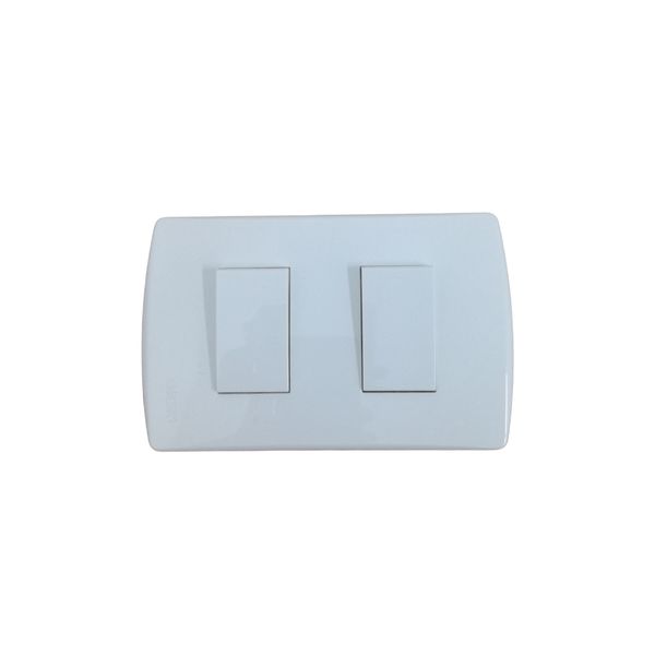 P Piper 4 X 2 2 Lever 1 Way Switch White - 3 Pack