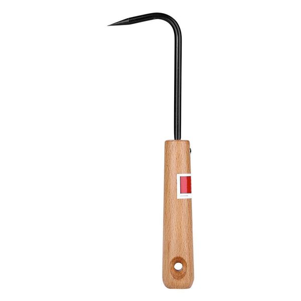 Bonsai Root Hook with Wooden Handle Manganese Steel Gardening Tool 22cm
