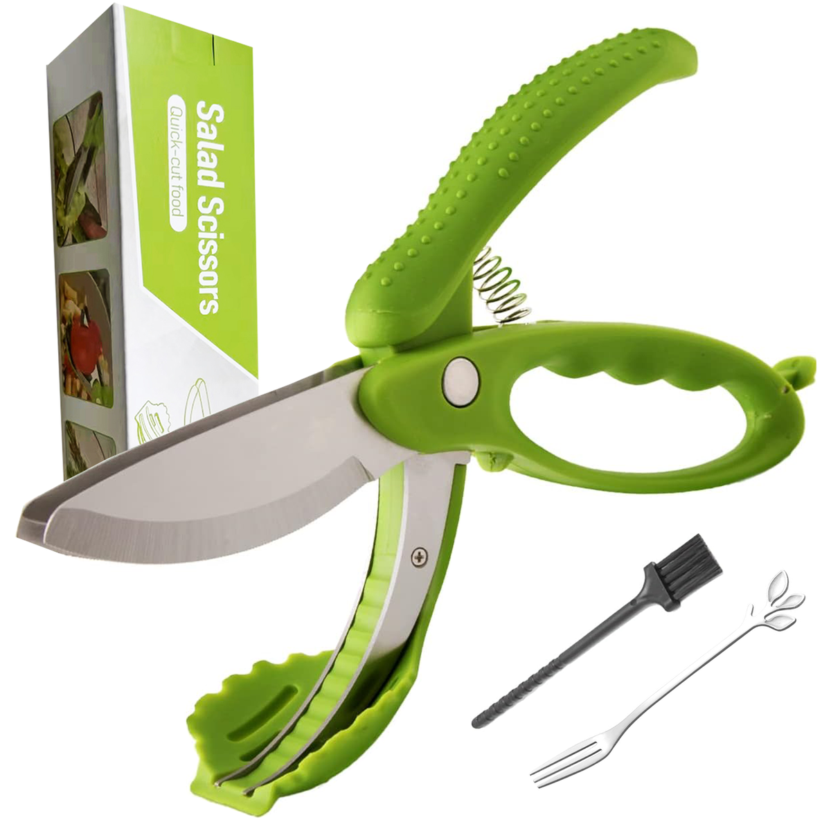 Kitchen Salad Herb Scissors Chopper Double Blade Vegetable and Fruit