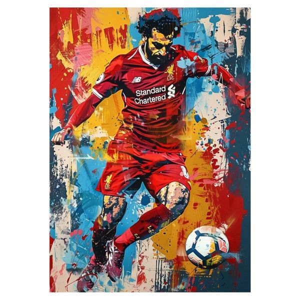 Mo Salah Colourful Soccerball - A1 Poster