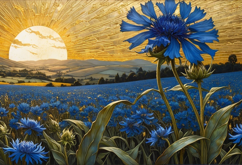 Canvas Wall Art Home Decor - Blue Sunrise