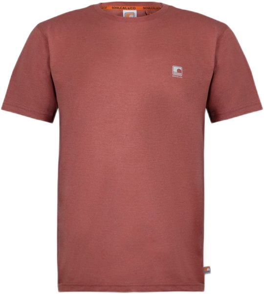 SoulCal - Men's Back Print Marl T-shirt - Mineral Red Mar (Parallel Import)