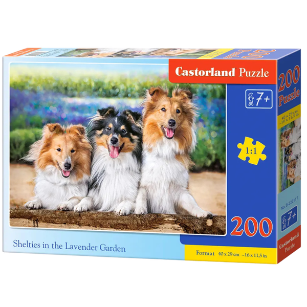 Castorland Puzzle Shelties In The Lavender Garden - 200 Piece