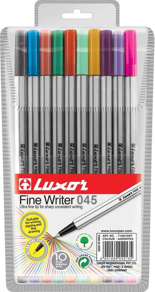 Luxor Fine Writer 10Pcs. Wallet 0.45mm (7120/10WT)