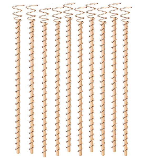 10piece Electroculture Plant Stakes,Copper Coil Wire Antennas Garden Stakes