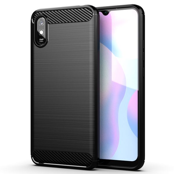 CellTime Shockproof Carbon Fiber Design Cover For Xiaomi Redmi 9A