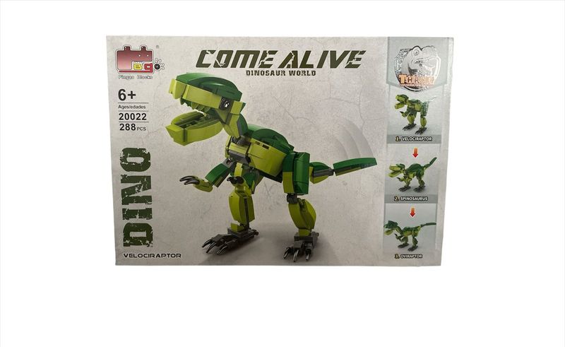 Come Alive Velociraptor Dinosaur Building Blocks
