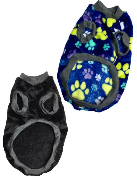 2 x Size Small Dog Jerseys - Blue and Black