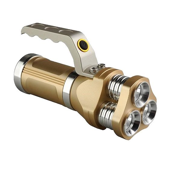 Portable LED Flashlight 3 CREE 5 Modes Torch Camping Hunting Lamp -Black