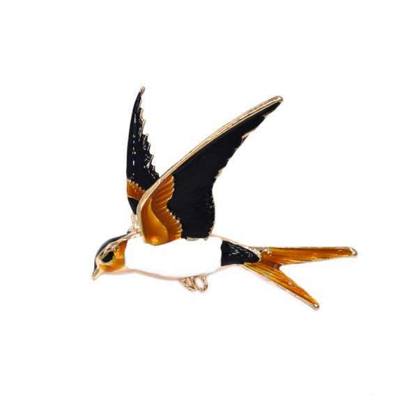 Lily &amp; Rose Enamel Bird Brooch