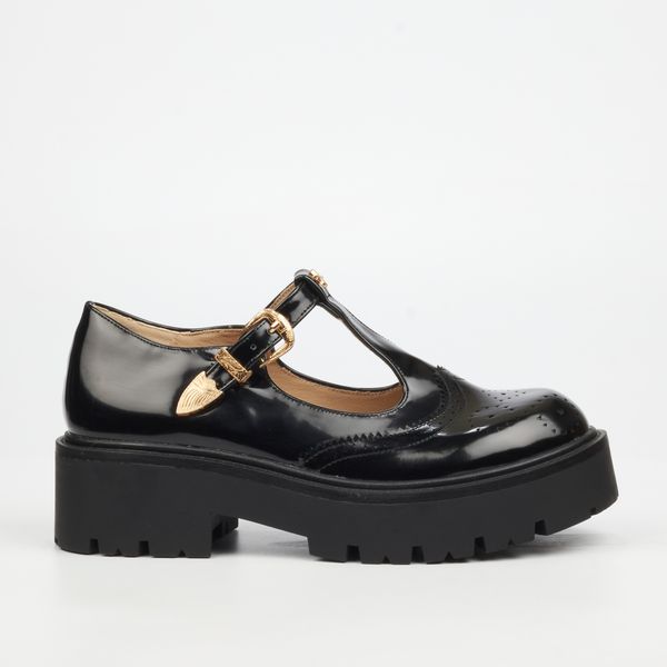 ROCK &amp; CO Hendrix 3 Women Faux Leather Shoes - Black
