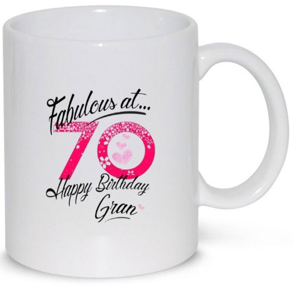Fabulous At 70 Mum 70th Birthday Gift Mug