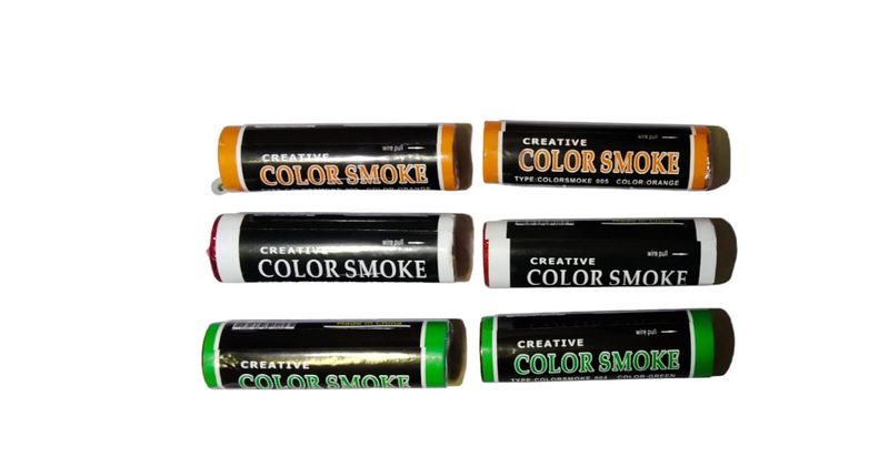 Pack Of 6 Creative Color Smoke Bomb Grenade &amp; 3 IN 1 Laser &amp; LED Light