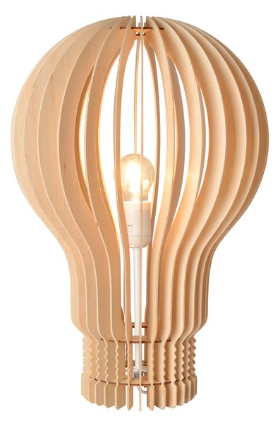 Natural Wood Beige Giant Bulb Lamp - Blades