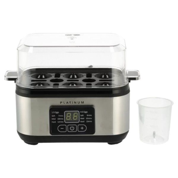 Platinum LED Digital Boil and Poach 6 Egg Cooker Soft Medium and Hard