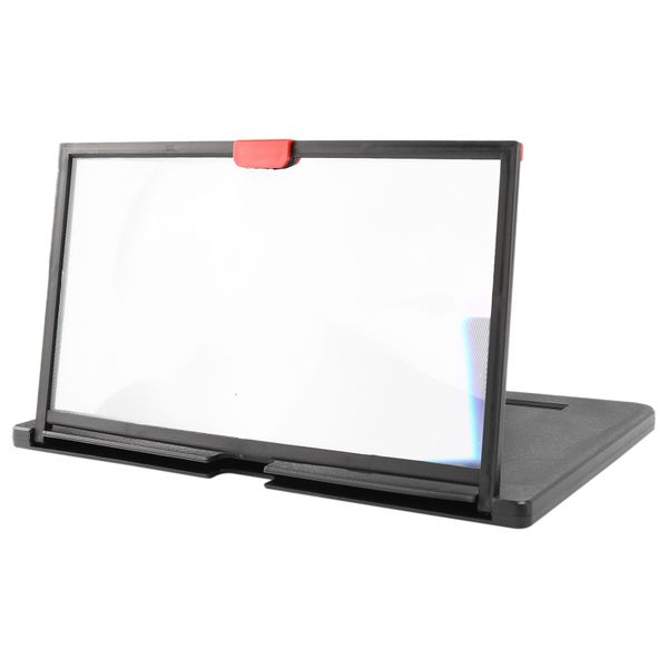 Mobile Phone Screen Magnifier 12 Inch With Game Black Desk Holder