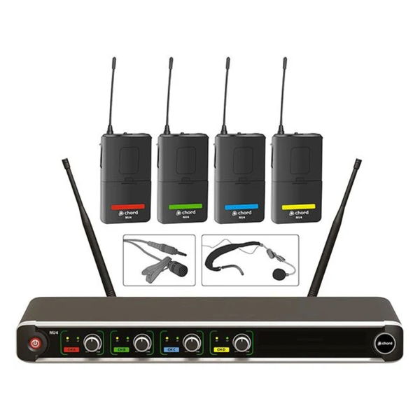 Chord NU4-N - Quad Wireless Neckband/Lapel Microphone System