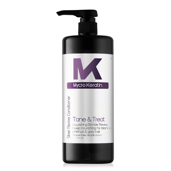 Mycro Keratin Tone &amp; Treat Silver Conditioner 1L - For Colour Treated Hair