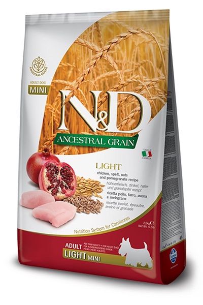 Farmina N&amp;D Ancestral - Chicken, Spelt, Oats &amp; Pomegranate Light 2.5kg