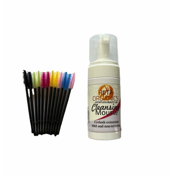 Eyelash Extensions Cleansing Mousse &amp; Disposable Mascara Wands