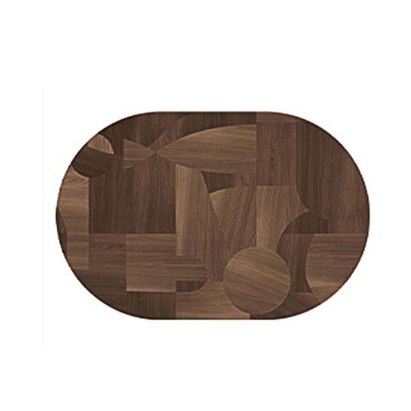 Decor Bathroom Dirt Resistant &amp; Water Absorbent Oval Bath Mat