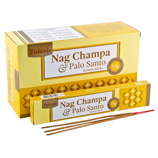 Tulasi Nag Champa &amp; Palo Santo Incense Sticks - 12 Pack