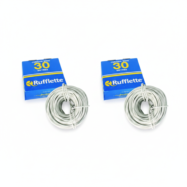 Rufflette Curtain Wire 30m Plastic Coated - 2 Pack