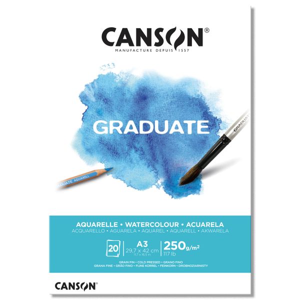 Canson Graduate Pad WC 20s A3 250g