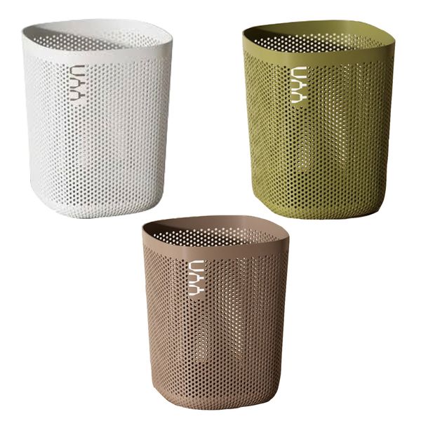 Decor Multicolour Large Capacity Open top Waste Paper Bins Set of 3 - 28cm