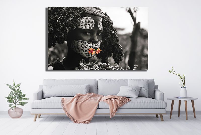 0037 African Culture Woman Canvas