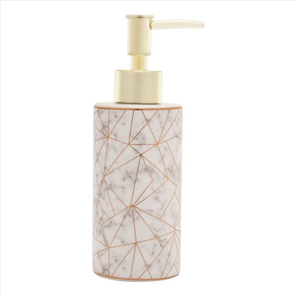 300Ml Hotel Bathroom Marble Lotion Shampoo Soap Dispenser White