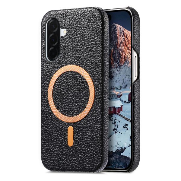 Lychee-Textured Brushed Magnetic Phone Case Compatible with Galaxy S26 PLUS