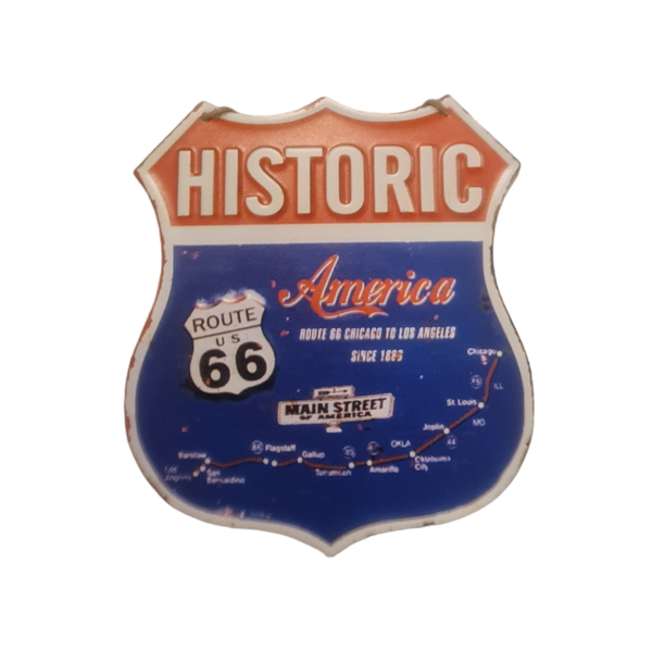 Historic Route 66 America Contour Cut Wall Art