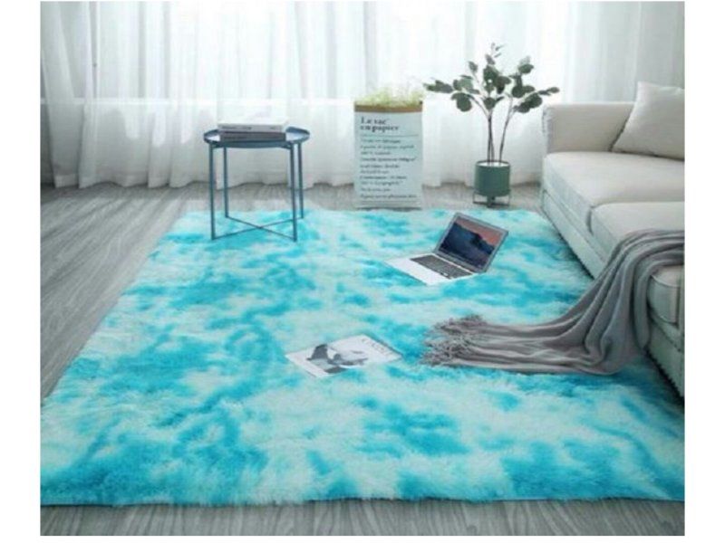 200x150 Light Blue and White Foldable Fluffy Rug Shop Today. Get it