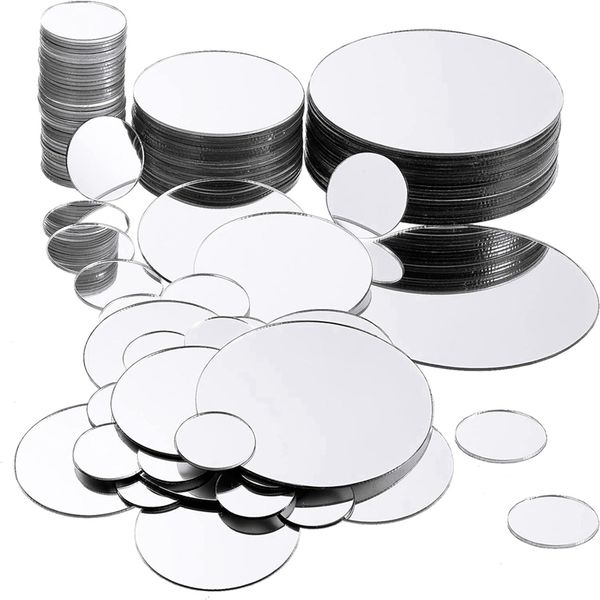40 Pcs Mini Size Round Mirror (1Inch 2 Inch 3Inch)
