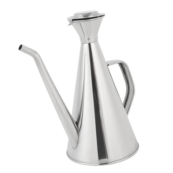 Stainless Steel Oil Dispenser Leakproof, Long Narrow Spout Bottle 500ML