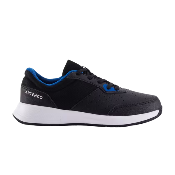 Artengo Kids' Lace-Up Essential Tennis Shoes - Black &amp; Blue