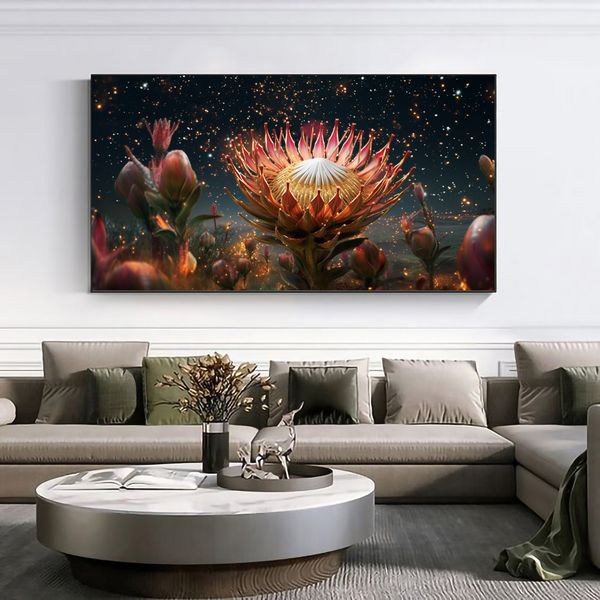 Canvas Wall Art - Protea Cosmos - 0332