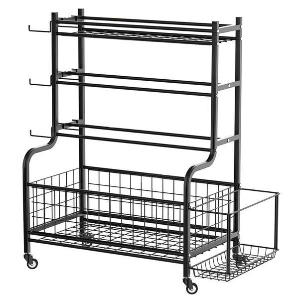 Adjustable Dumbbell Storage Weight Rack with Wheel for Home Gym-99CM Height